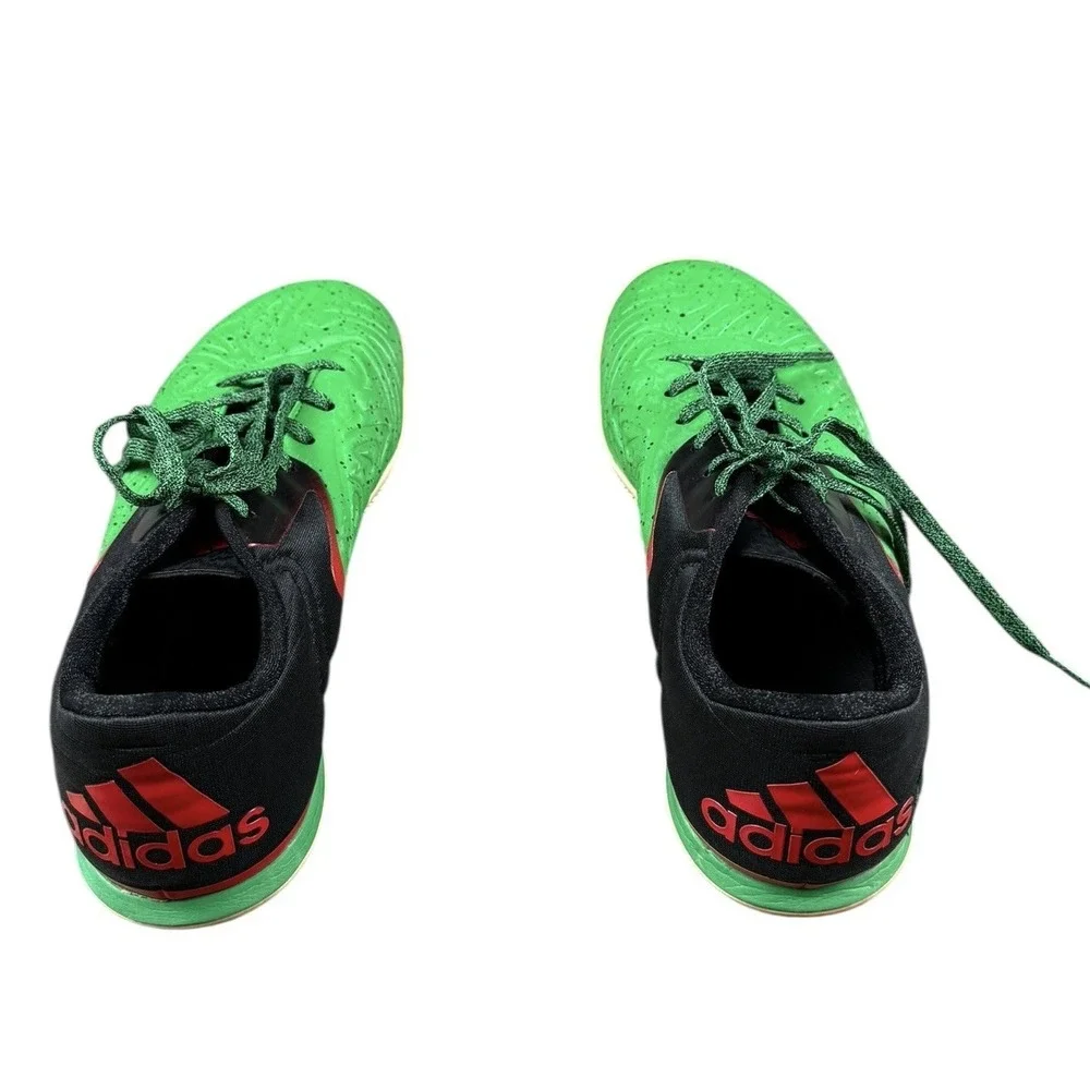 Adidas Indoor Soccer Shoes Green Black Red Mexico Flag Men's US 9.5 AQ2524‎